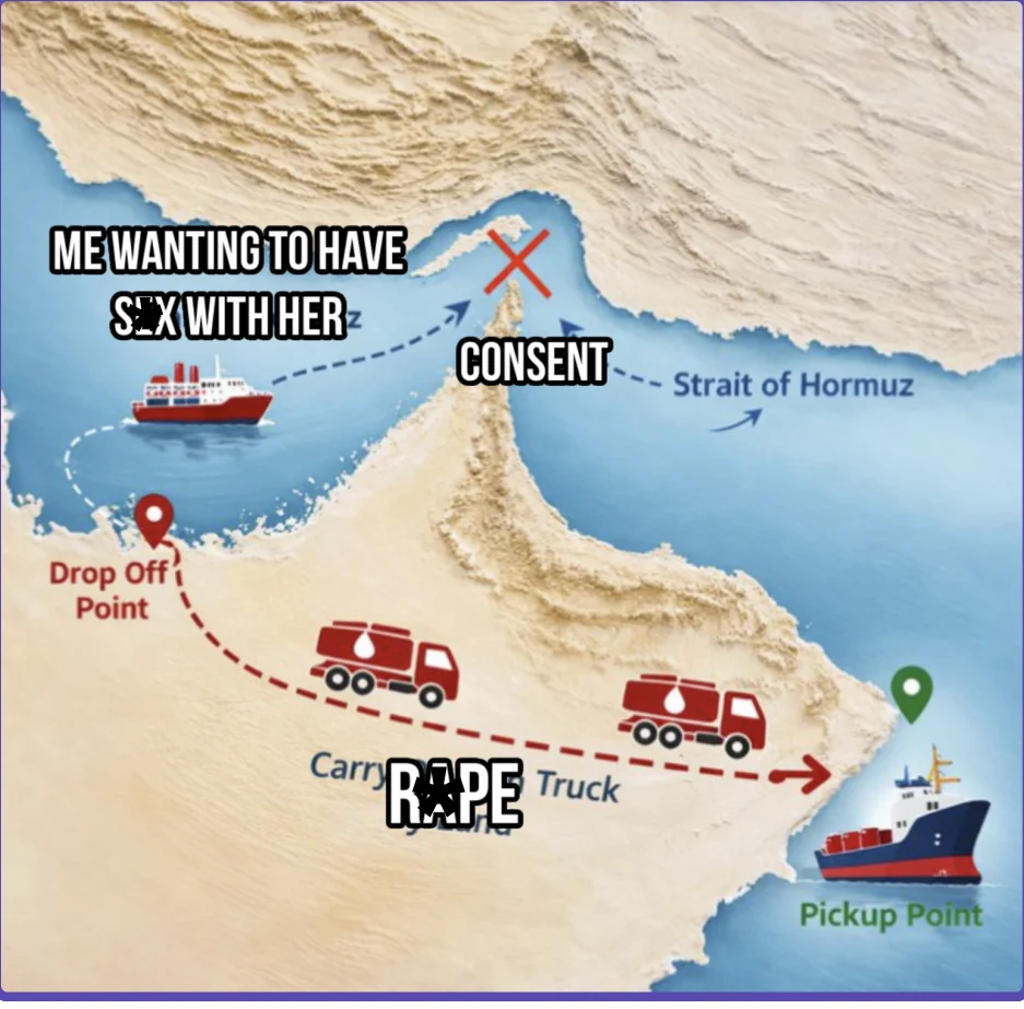 Selected meme for Iran blocks the Strait of Hormuz (early 2026)