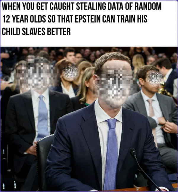 Selected meme for Mark Zuckerberg’s 2018 congressional testimony