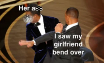 Edgy meme for Will Smith slaps Chris Rock (94th Academy Awards, 2022)
